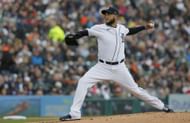 Eduardo Rodriguez pitches on Opening Day 2022